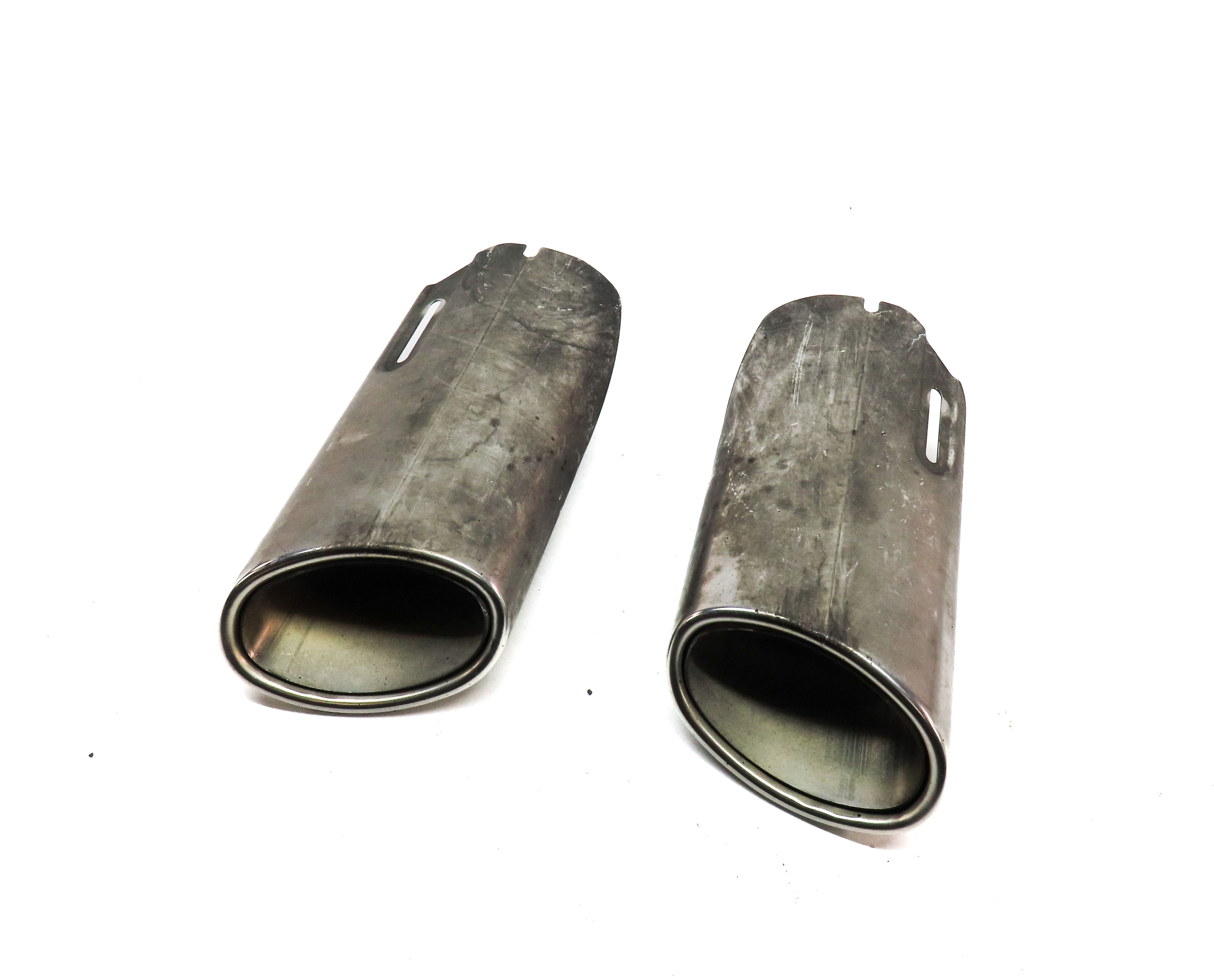 08-12 MERCEDES C300 C350 E350 (W204 W212) LEFT & RIGHT MUFFLER EXHAUST TIP SET-2 — exact item pictured